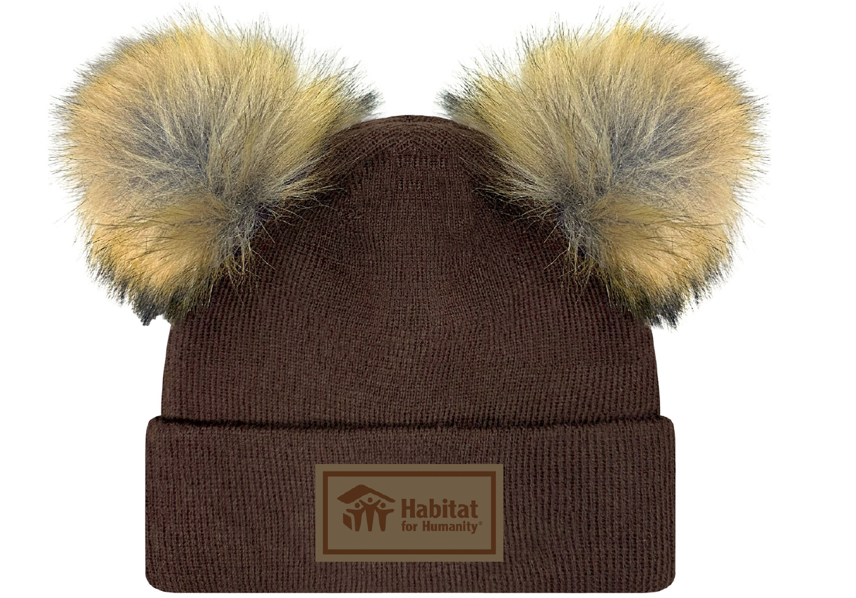 Bear Cub Pom Pom Beanie- YOUTH