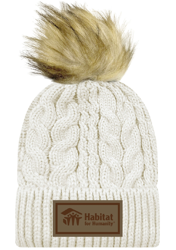 Faux Fur Cable Knit Beanie