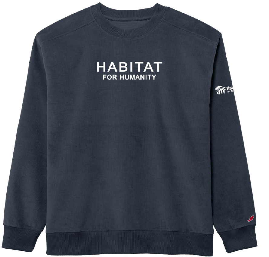 Raised Embroidery Cord Crewneck