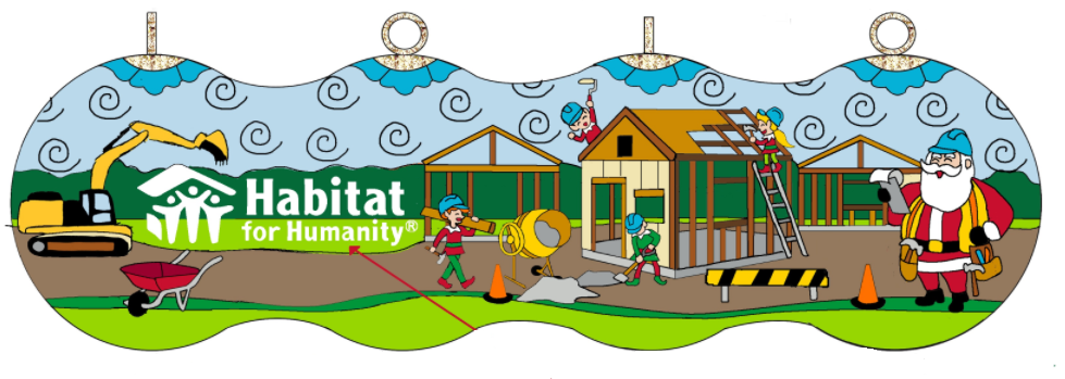 Holiday Habitat Glass Ornament