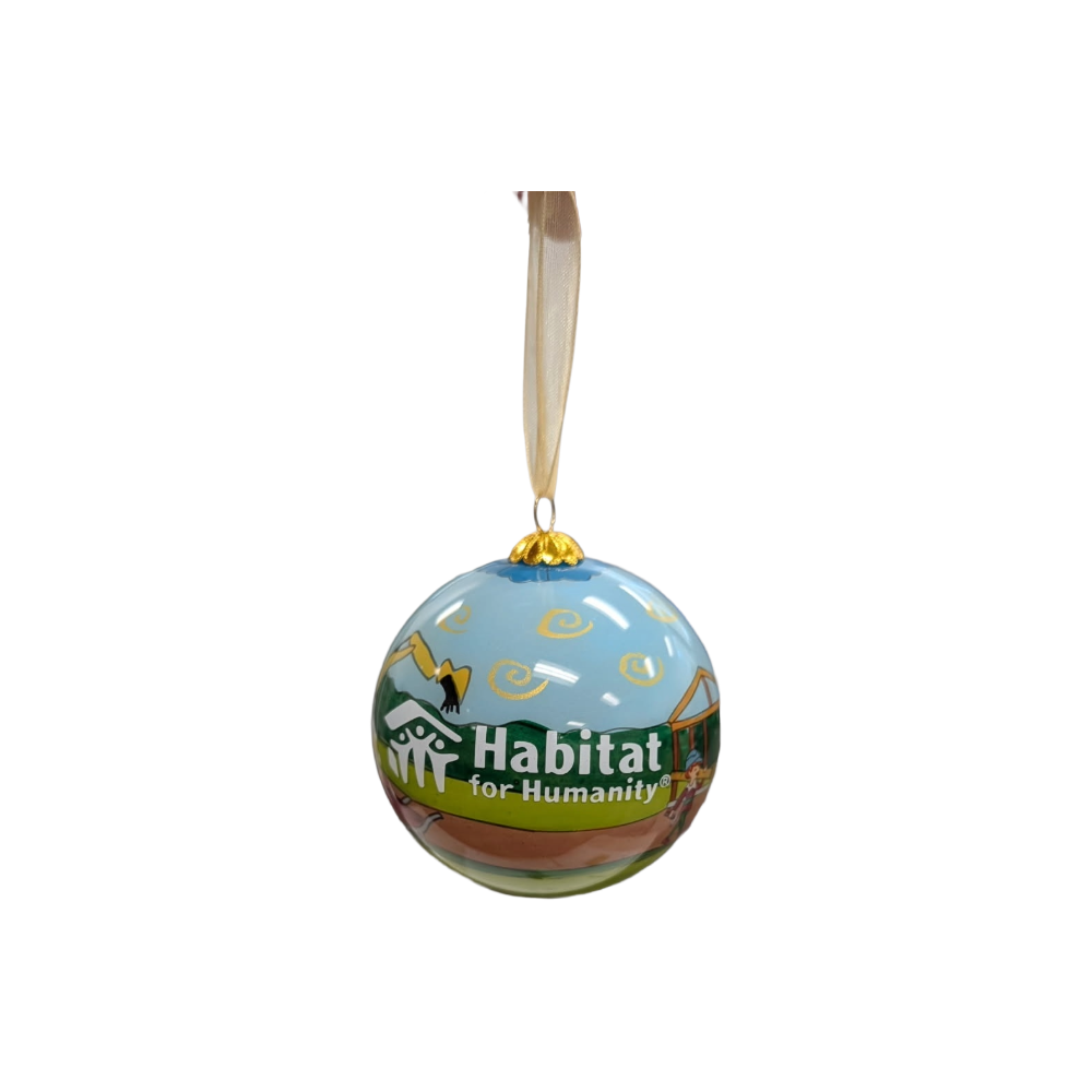 Holiday Habitat Glass Ornament